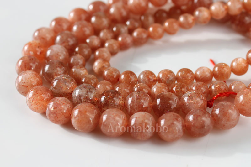 天然石ビーズのサンストーン