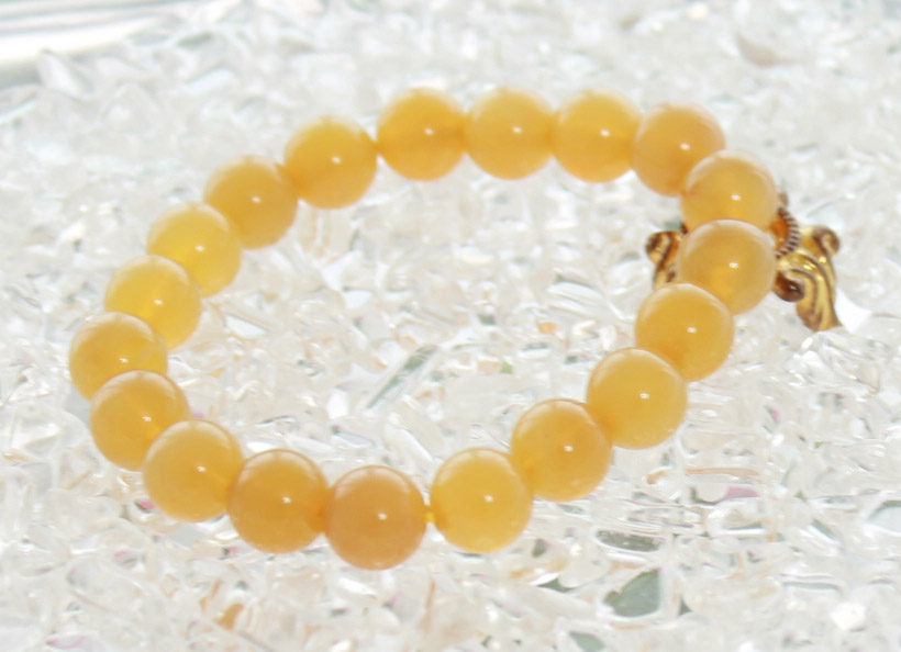 天然石ビーズのイエローパール